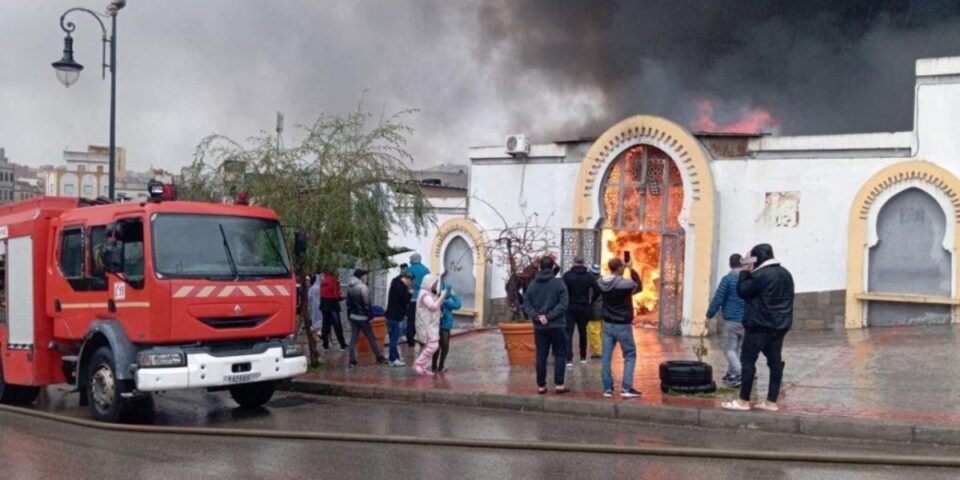 Souk Ard Dawla à Tanger ravagé par les flammes