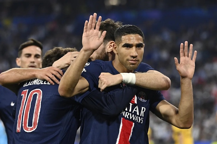 Hakimi couronne la compagnie de Saint-Germain en Ligue des champions à Intert Freen