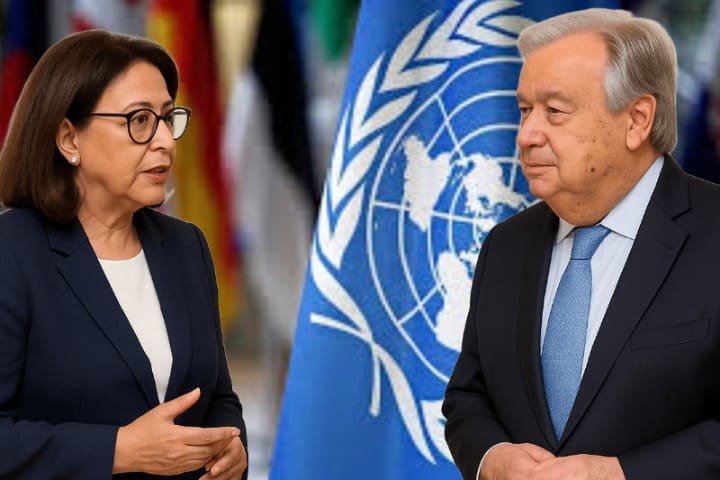 Guterres reçoit Amna Bouayash à New York pour améliorer le rôle des institutions nationales des droits de l’homme dans la décision internationale