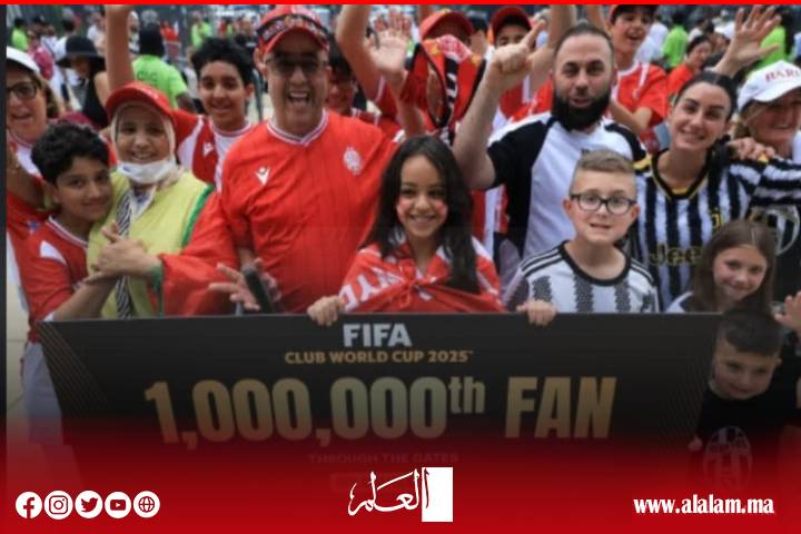 La Coupe du monde du club .. « FIFA » célèbre un encouragement marocain en tant que spectateur numéro un million