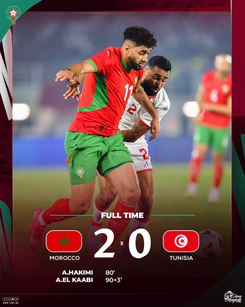 Le Maroc s’impose face à la Tunisie