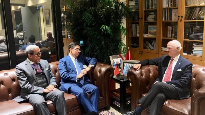 Nasser Bourita tient une séance de travail avec l’envoyé personnel du SG de l’ONU