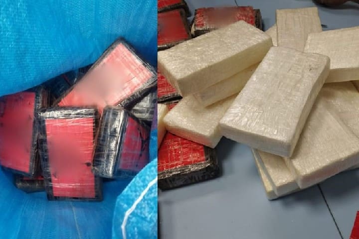 Faux et la contrebande internationale de cocaïne avec du kirkarat et réserve plus de 53 kilogrammes dans un camion étranger